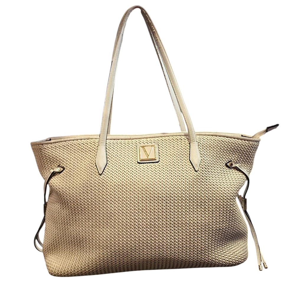 Victorias Secret Zip Top Woven Tote